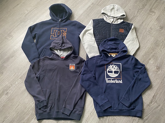 Hupparit Dc Shoes, Quiksilver, Timberland koko 16v/174-176cm
