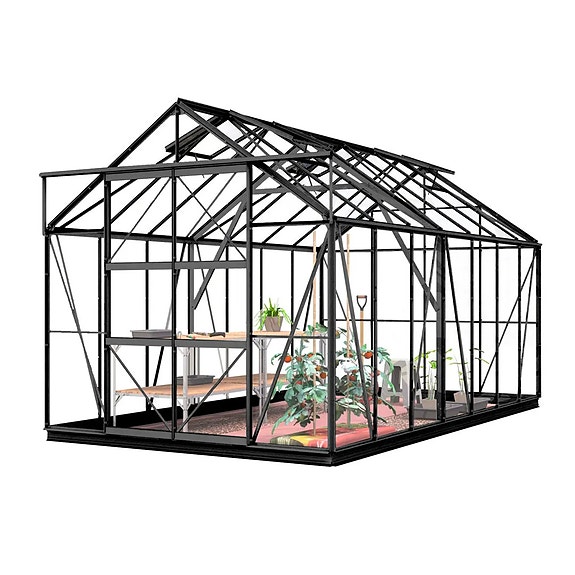 LYKKE HYBRIDI KASVIHUONE MUSTA 11.3 M2