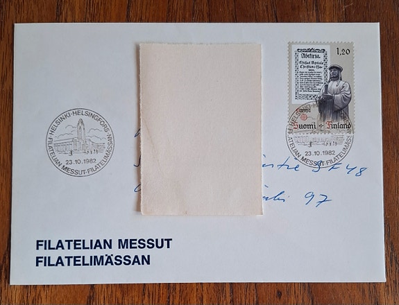 FDC/erikoisleima 1982: Filatelian messut Helsinki