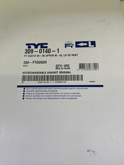 Fiat Ducato/Peugeot Boxer/Citroen Jumper sivupeilinlasi vasen