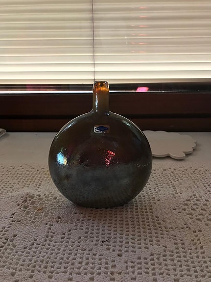 Taidelasipullo Mansikkapaikka (Nuutajärvi) Oiva Toikka singeeraus