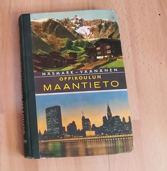 Vanha koulukirja Oppikoulun maantieto 1966