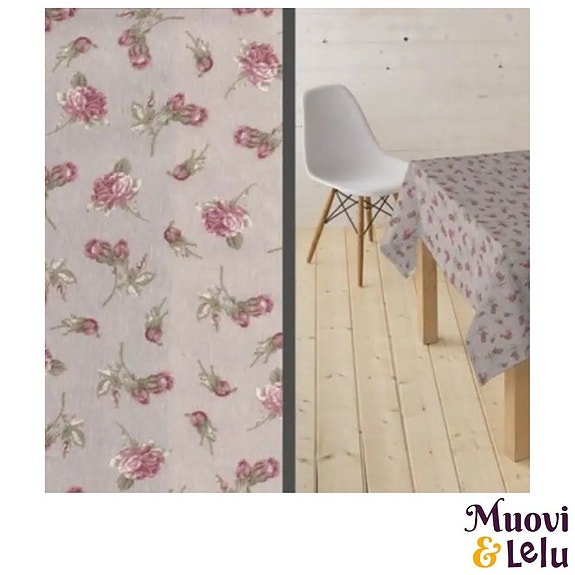 Kerni 140 cm kukka beige ja ruusut 18,90€ /metri UUSI