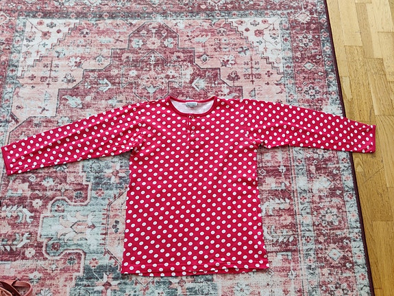 Marimekko punavalkoinen pallopaita, 150