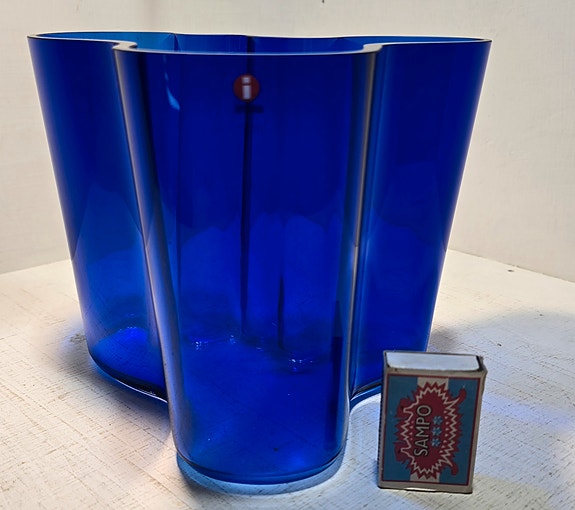 Iittala Aalto maljakko 160mm, väri koboltinsininen