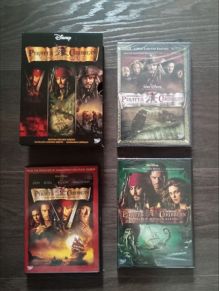 Pirates of Caribbean dvd boxi UUSI