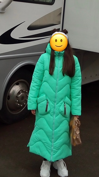 Talvi pitkä turkoosi takki