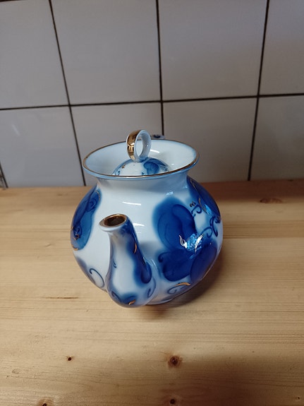 Retro Venäläinen posliinitehdas LOZ teekannu.