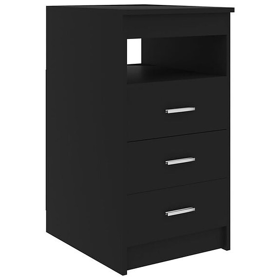 vidaXL Laatikosto musta 40x50x76 cm tekninen puu(sku801806