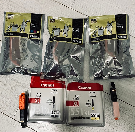 Canon muistesuihkutulostimen mustepatruunat 5 kpl