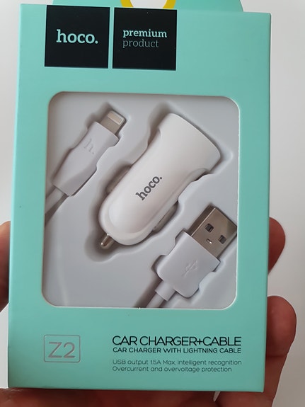 Auto USB Laturi, lightning-USB kaapeli kansa.