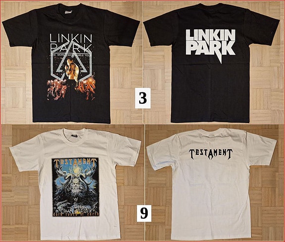 2 erilaista HEAVY & NU METAL T-paitaa (Käyttämättömiä) koot M-L