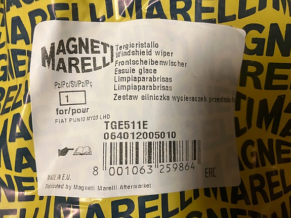 Fiat Punto Lasinpyyhkijäkoneisto Moottorilla Marelli 04-07