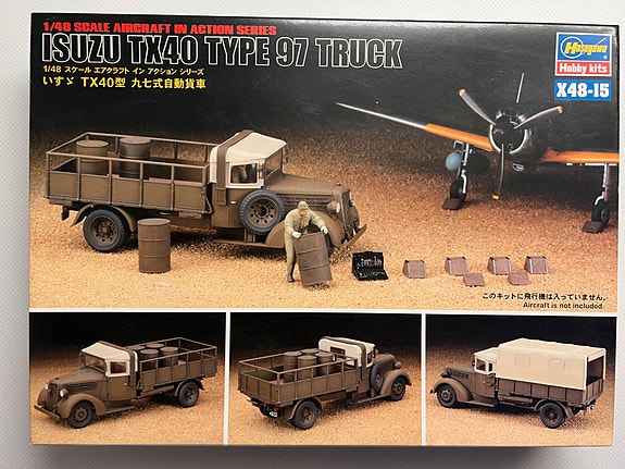 1/48, ISUZU TX40 TYPE 97 kuorma-auto Hasegawan malli.