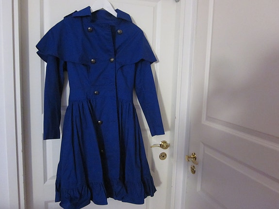 Victorian Choice sininen kellohelma trenssi XS S