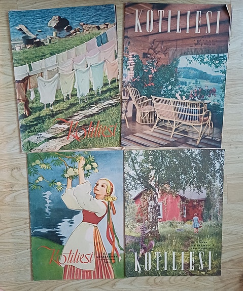 Kotiliesi 4 kpl v. 1950, 1954 ja 1957