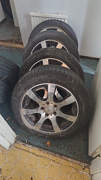 mersu w203 16" kesärenkaat aluilla 5x112