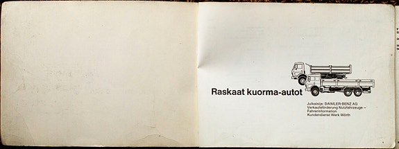 Mercedes Benz Raskaat kuorma autot  omistajan käsikirja