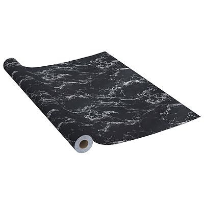 vidaXL Itseliimautuva huonekalukalvo musta kivi 500x90 cm PVC(sku326143