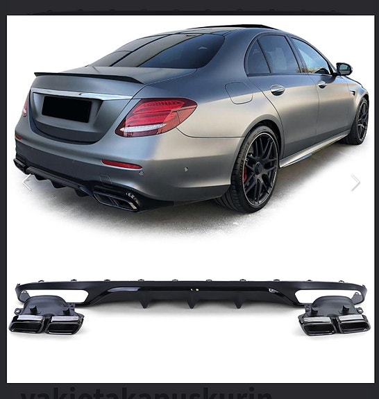 Mercedes E W213 16-19 vakiotakapuskurin blackline E63 look diffusori