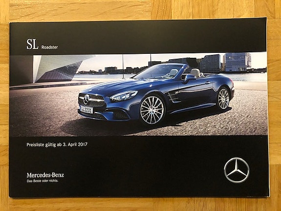 Hinnasto & lisävarusteet Mercedes SL-sarja R231 2017 - esite