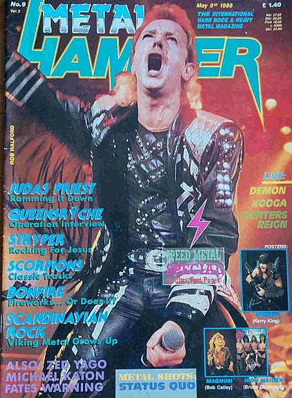 METAL HAMMER No 9 1988 + kaikki julisteet