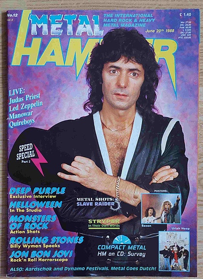 METAL HAMMER No 12 1988 + julisteet