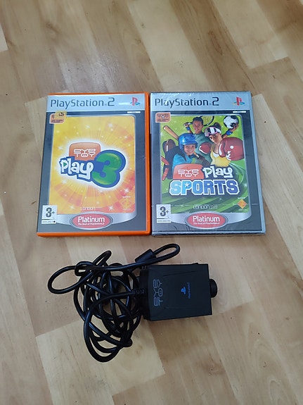 PS2 EyeToy + EyeToy Play 3 ja EyeToy Play Sports