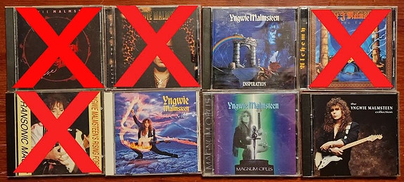 5 kpl erilaisia Yngwie Malmsteen cdeitä.