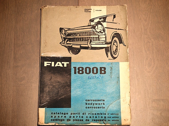 Fiat 1800B varaosakatalogi (italia/englanti)