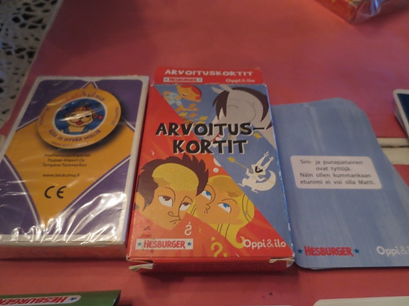 3 Pakkaa Pelikortteja,  Lelukulma - Arvoituskortit - Risto Räppääjä