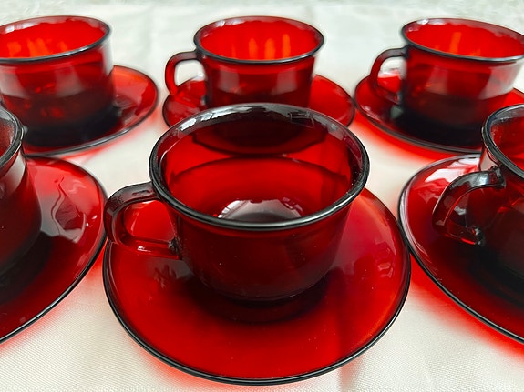 Vintage Arcoroc France kahvikupit 6kpl