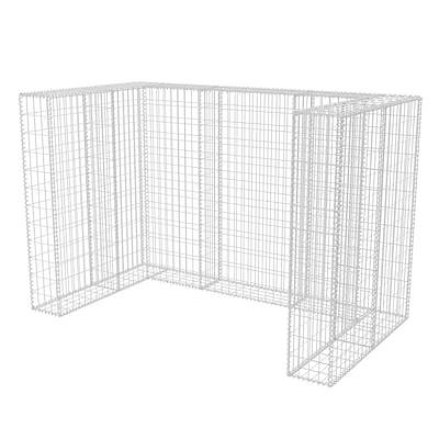 vidaXL Kivikoriaita kahdelle roska-astialle 180x100x120 cm(sku142559