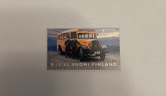 Postimerkki Suomi Finland Bussi 2013 Europa