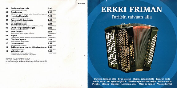 Harmonikka: Erkki Friman - 1987 - Pariisin Taivaan Alla - CD