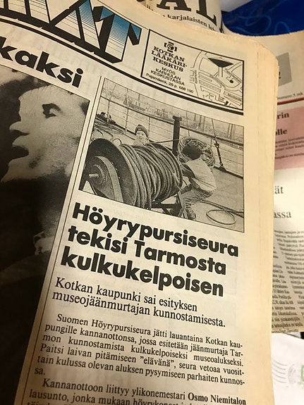 Kotkan Sanomat Vanha Sanomalehti Kokoelma Mustavalkoinen