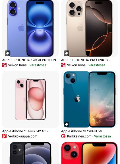 Ostetaan iPhone- ja Samsung-puhelimia
