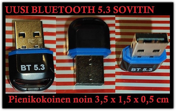 Bluetooth 5.3 USB-sovitin / Bluetooth-dongle