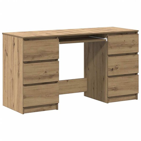 vidaXL Kirjoituspöytä käsityöläinen tammi 140x50x77 cm lastulevy(sku855961