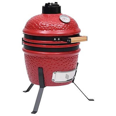 vidaXL Kamado 2-in-1 grilli/savustin keramiikka 56 cm punainen(sku:316095)
