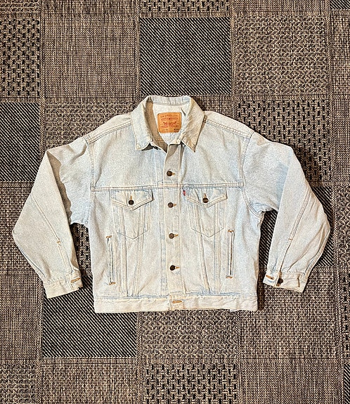 LEVIS made in USA mens M regular vintage Trucker jeans jacket denim 100%cotton