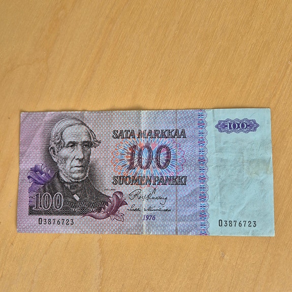 100 mk seteli 1976.