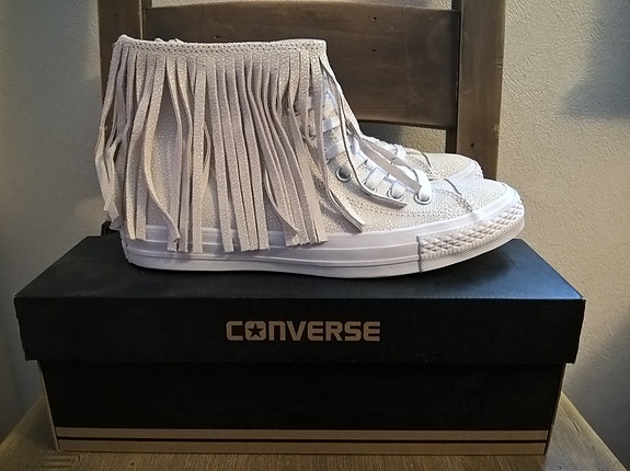 Uudet valkoiset Converse Chuck Taylor All Star nahkakengät 40