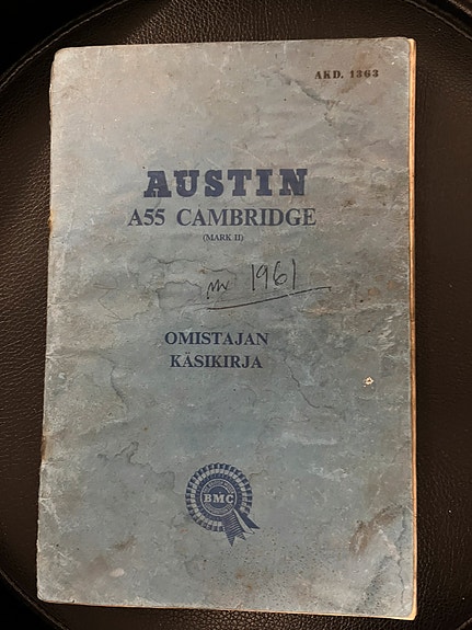 Austin cambridge A55 auto ohjekirja 1961
