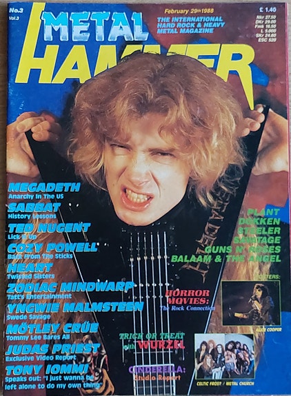 METAL HAMMER No 3 1988 + kaikki julisteet