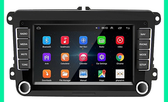 Android soitin 7" näytöllä Volkswagen Touran 2003-2015