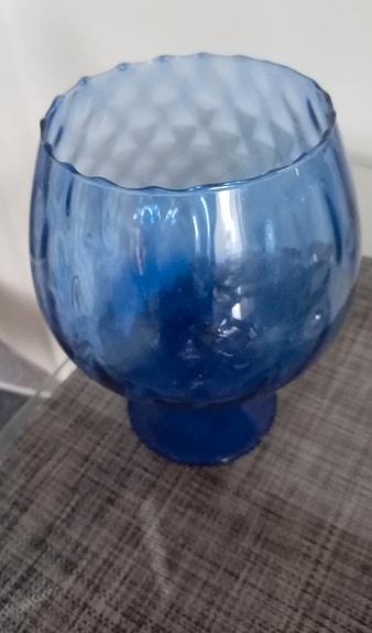 Hieno Sininen lasi kulho