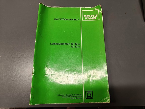 Deutz-Fahr -puimureiden ohje- ja varaosakirjat - Suoraan verkkokaupastamme!