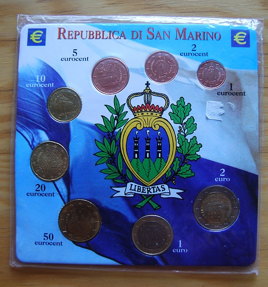 San Marino  rahasarja 1  Cent - 2 Euro