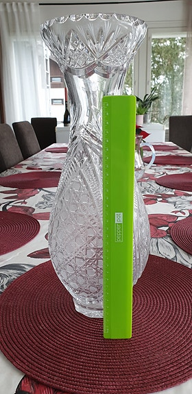 Korkea kristalli maljakko korkeus n 41cm
